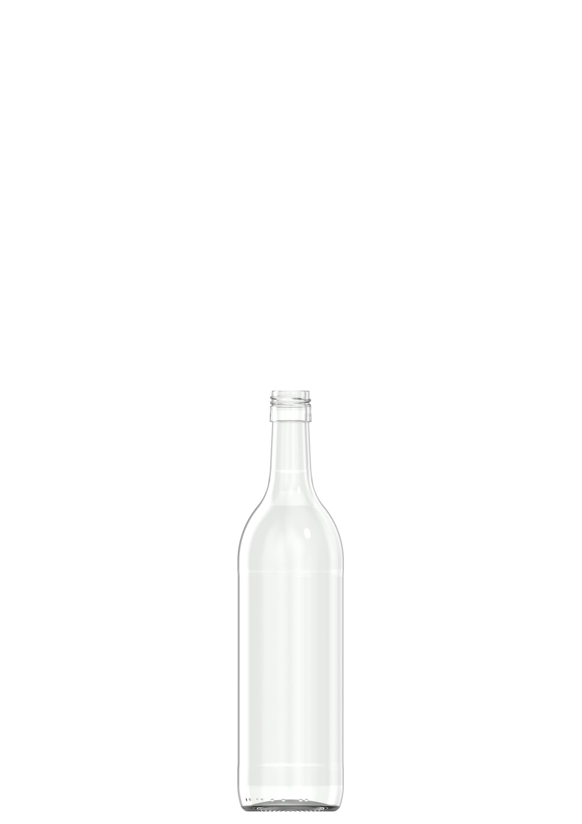 750ml flint glass Bordeaux oneway wine bottle